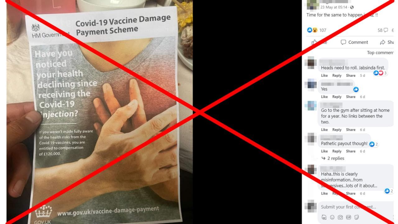 A screenshot of the Facebook post.