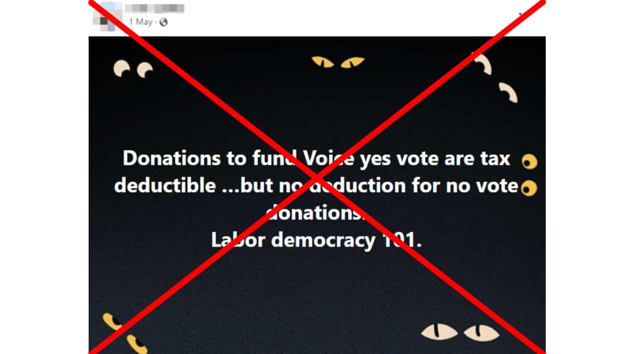 A screenshot of one of the Facebook posts.