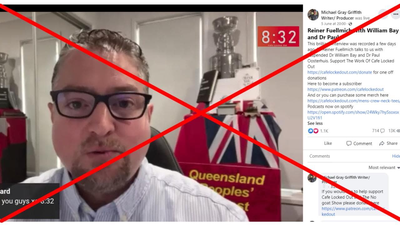 A screenshot from the Facebook video.