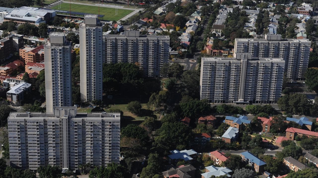 Housing towers in Redfern, Sydney