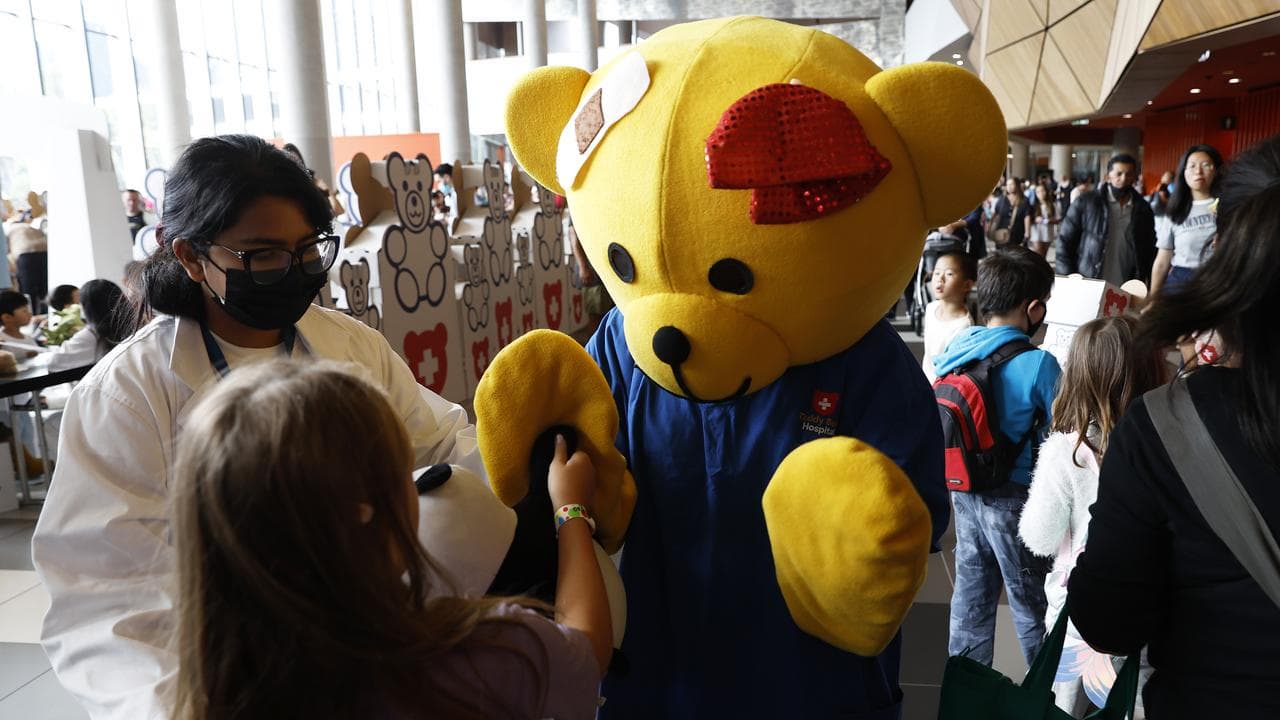 A child with a giant Teddy Bear (file image)