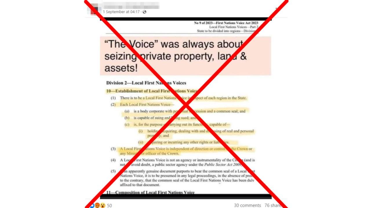 A screenshot of the Facebook post.