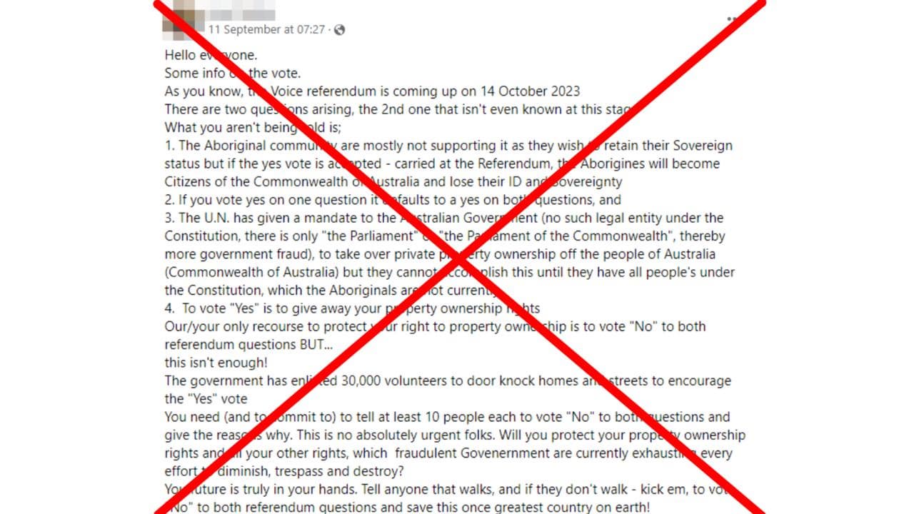 A screenshot of the Facebook post.