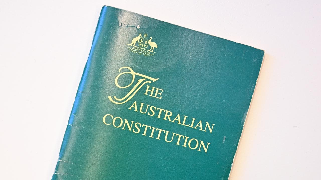 The cover of a copy of the Australian Constitution (file image)