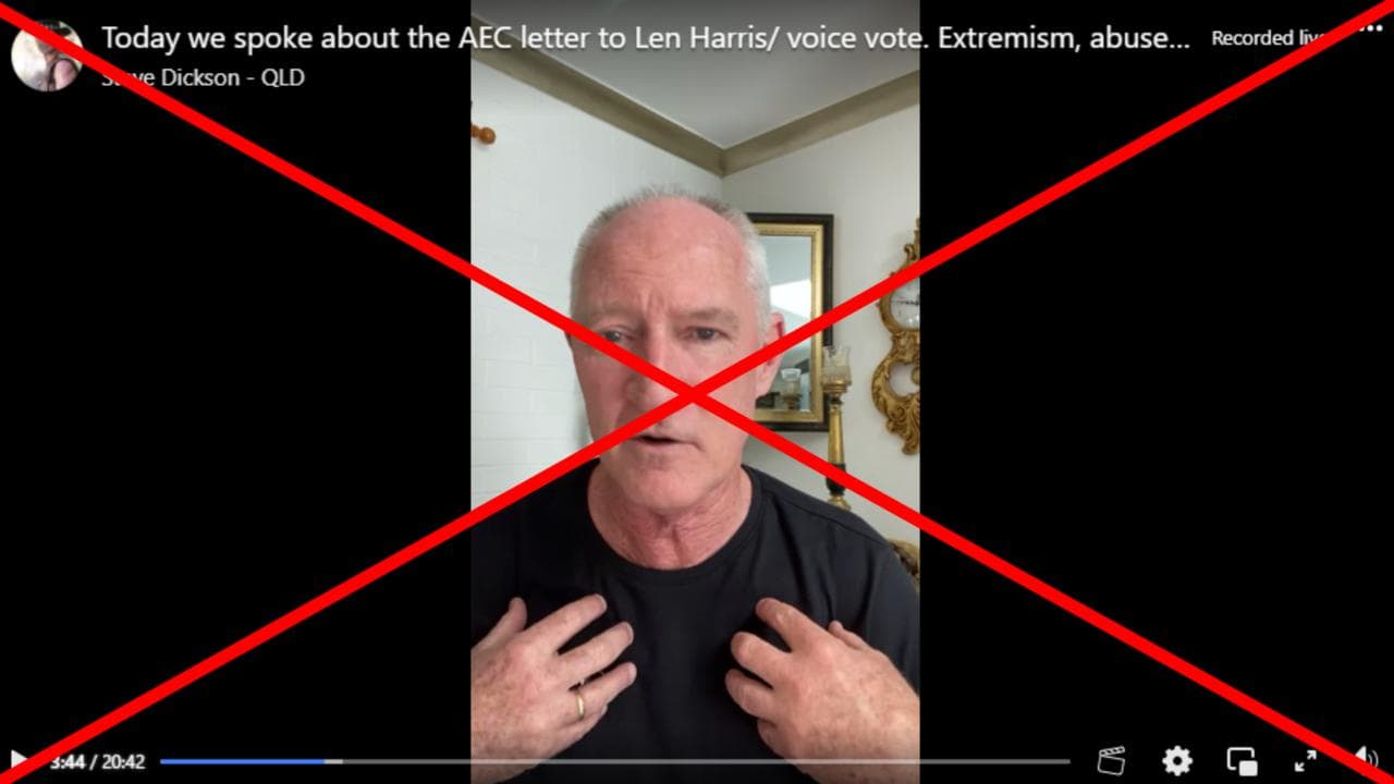 A screenshot from the Facebook video.