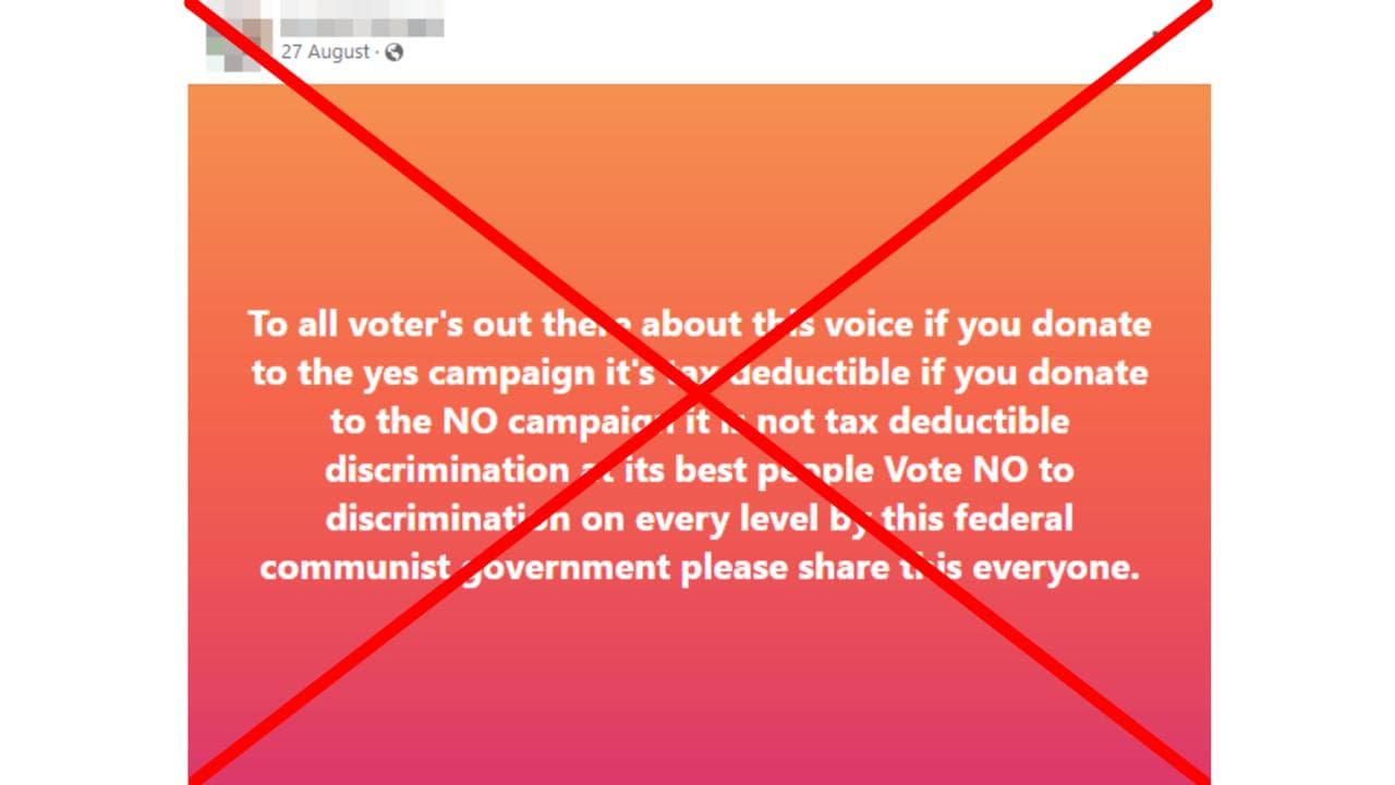 A screenshot of the Facebook post.