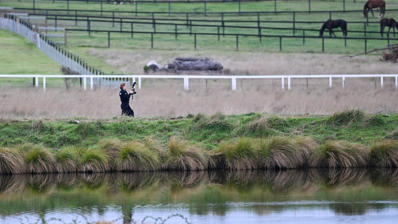 An investigator at the crash site 