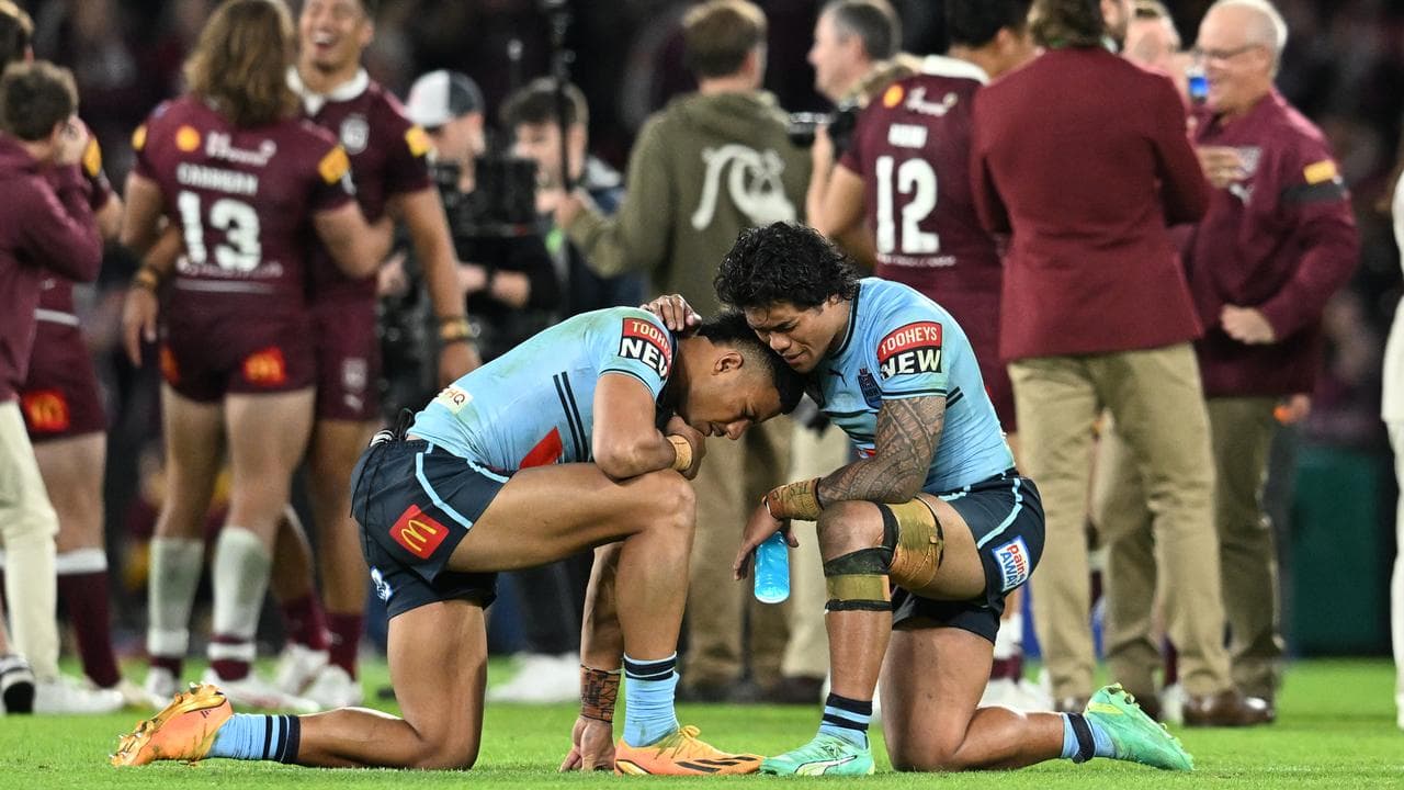 NSW players after 2023's State of Origin II.