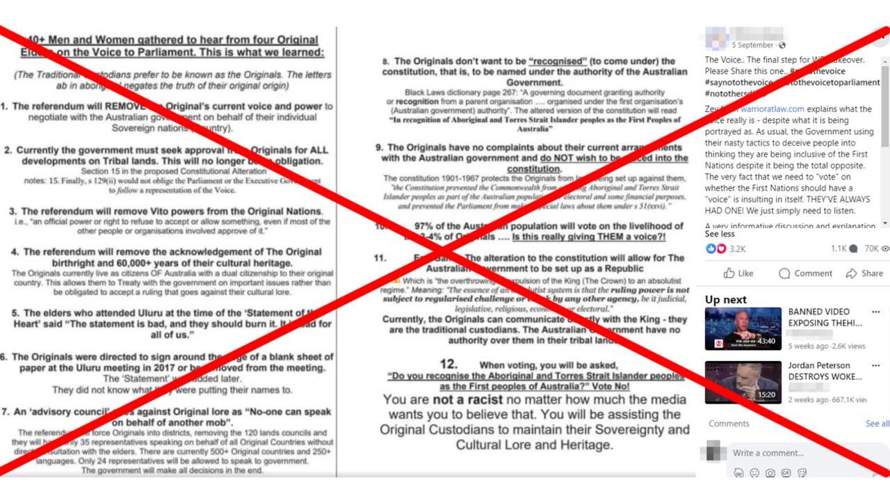 A screenshot from the Facebook video.