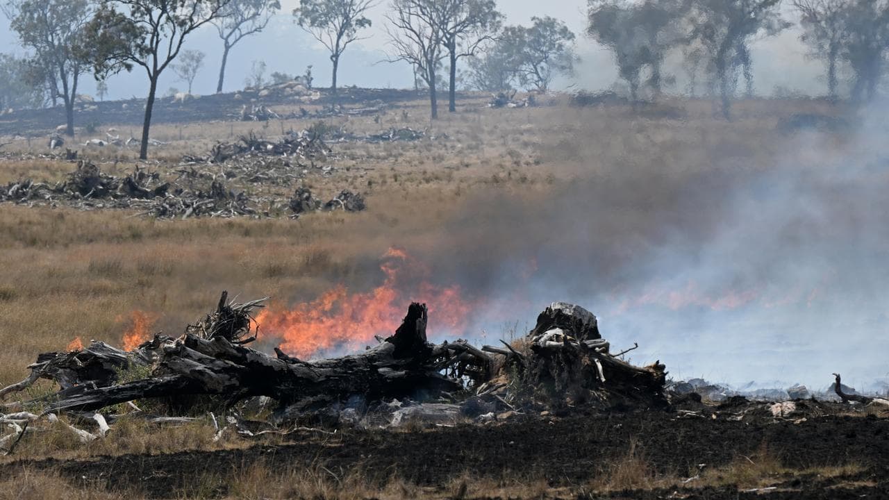 A file photo of a bushfire near Dalveen, Queensland 