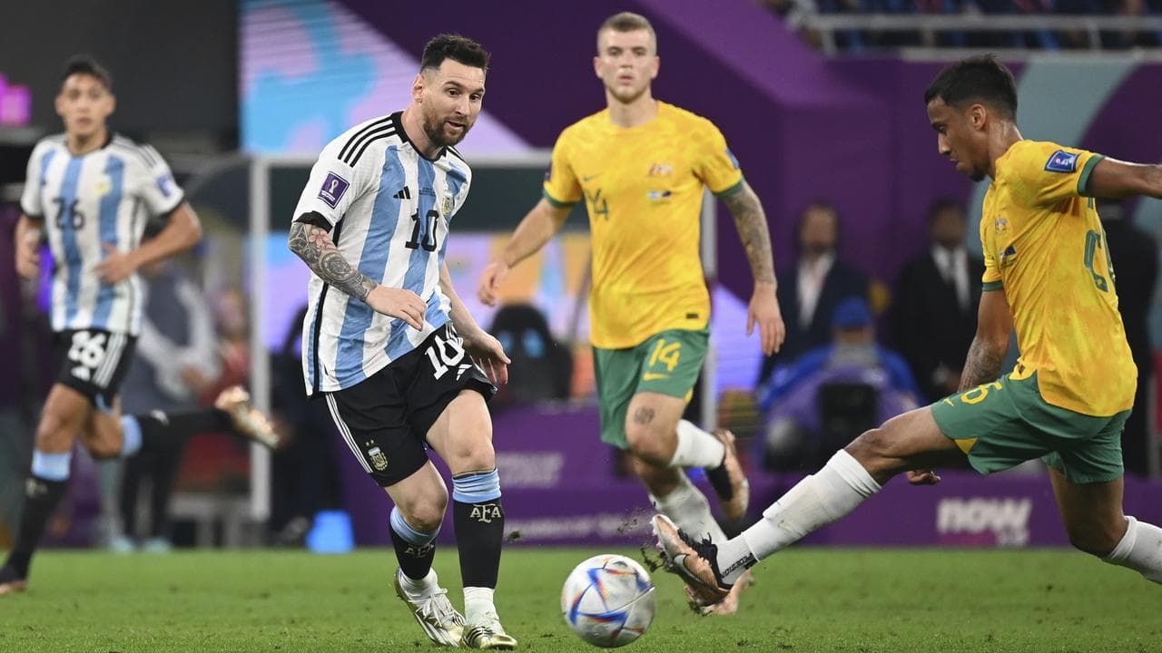 Socceroos v Argentina at 2022 World Cup. 