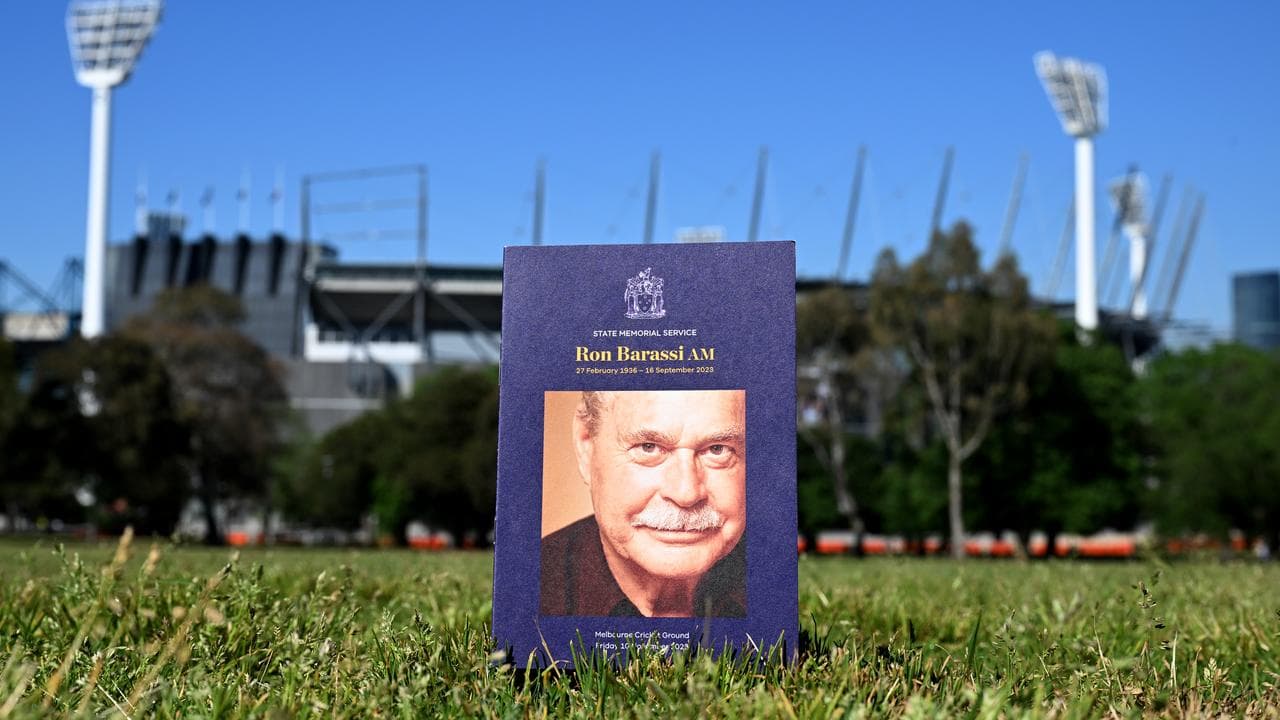 Outside view of the MGC prior to Ron Barassi's state memorial service.