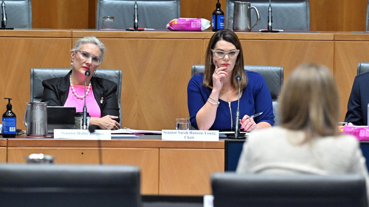 Liberal senator Hollie Hughes and Greens Senator Sarah Hanson-Young