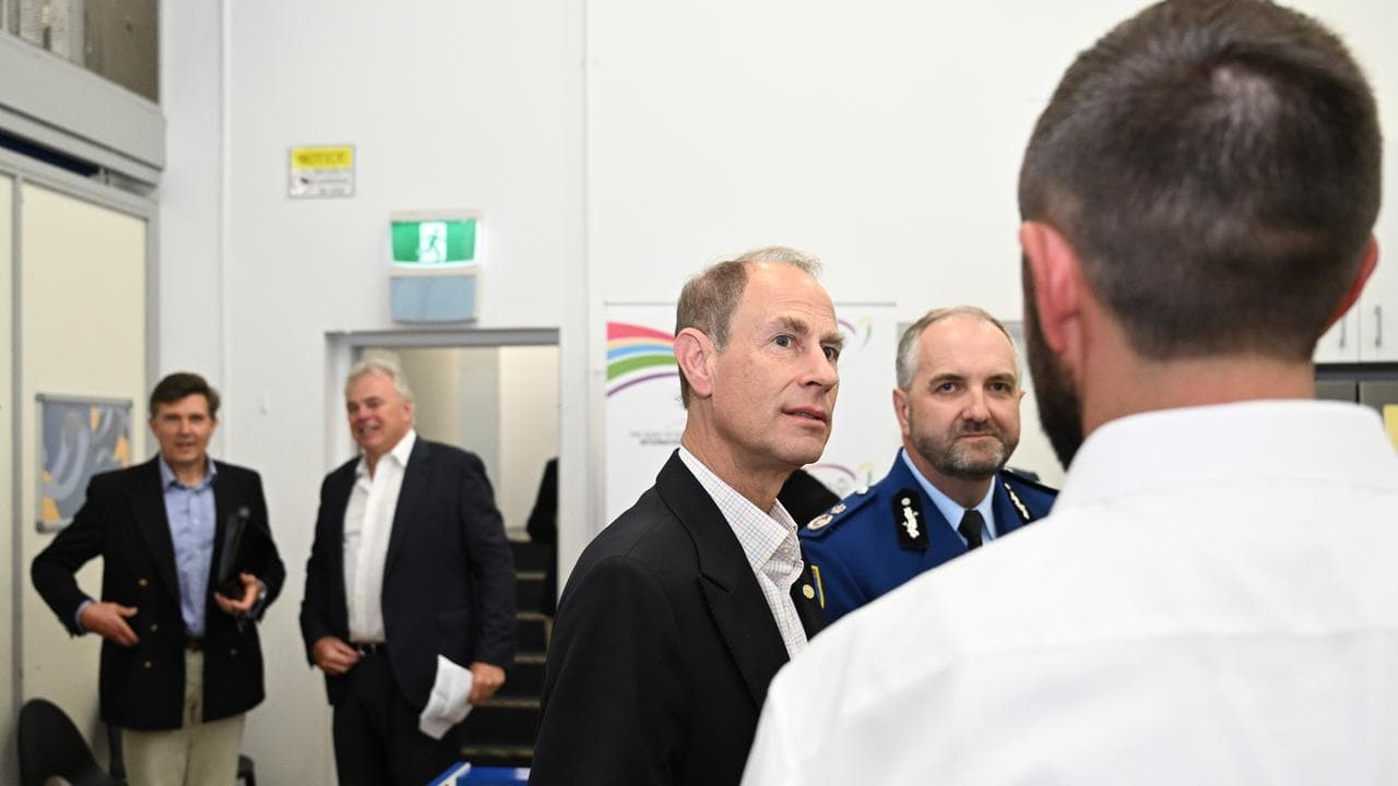Prince Edward greets prison inmates in Sydney