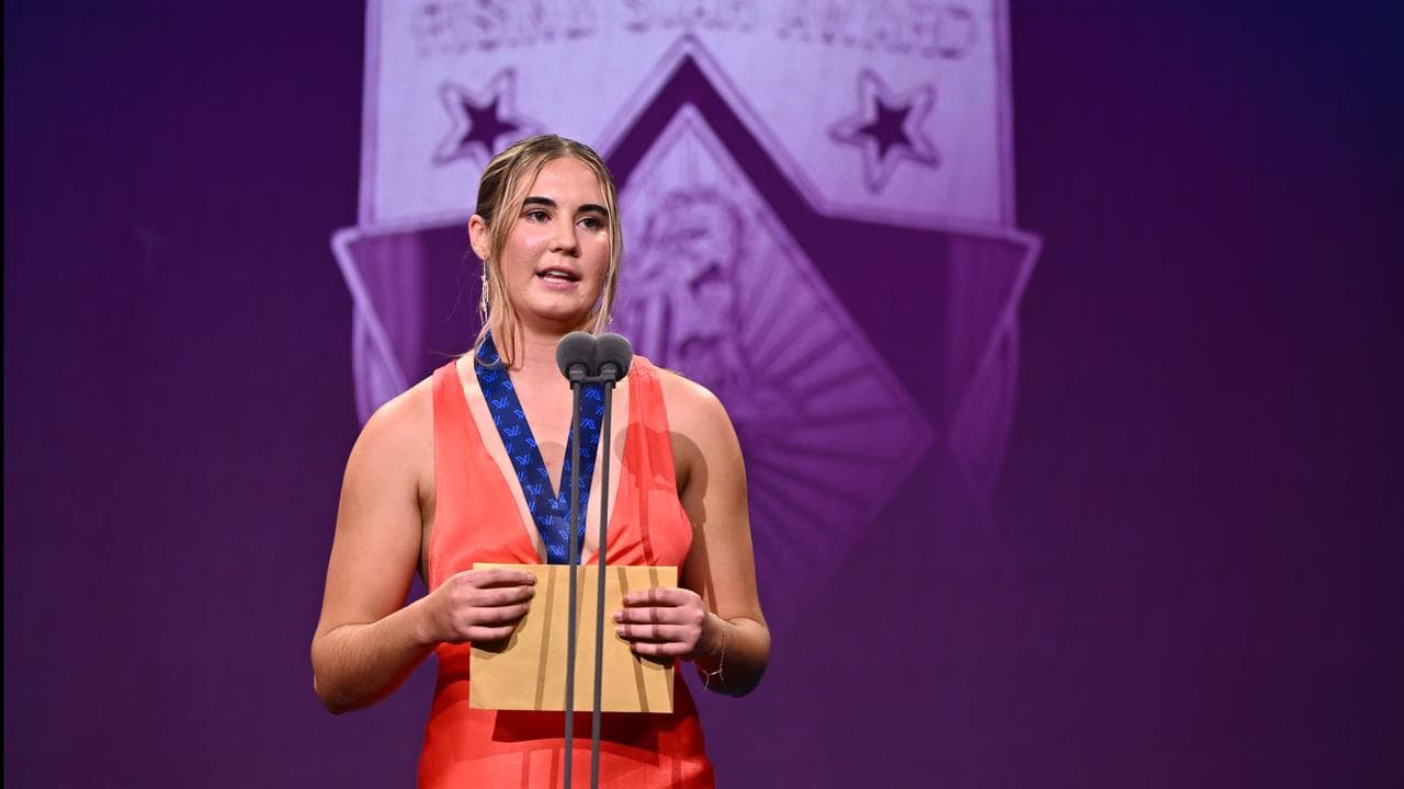 AFLW Rising Star winner Zarlie Goldsworthy.