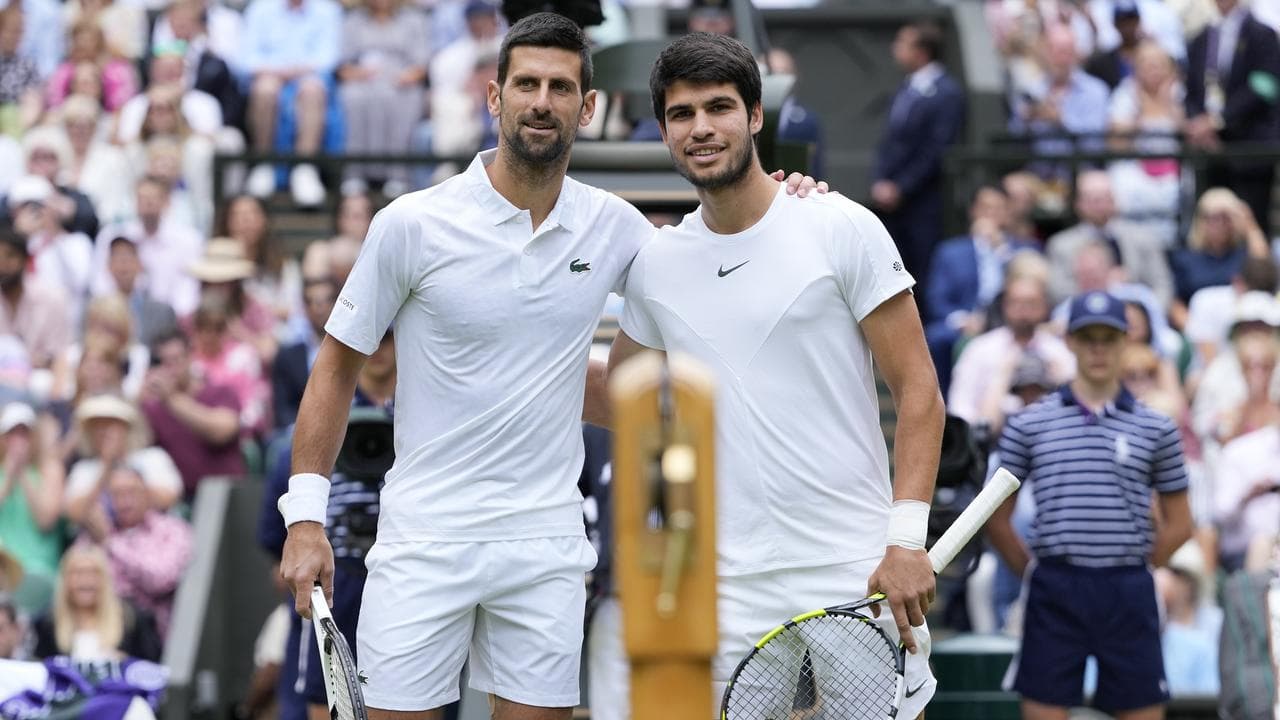 Novak Djokovic and Carlos Alcaraz.