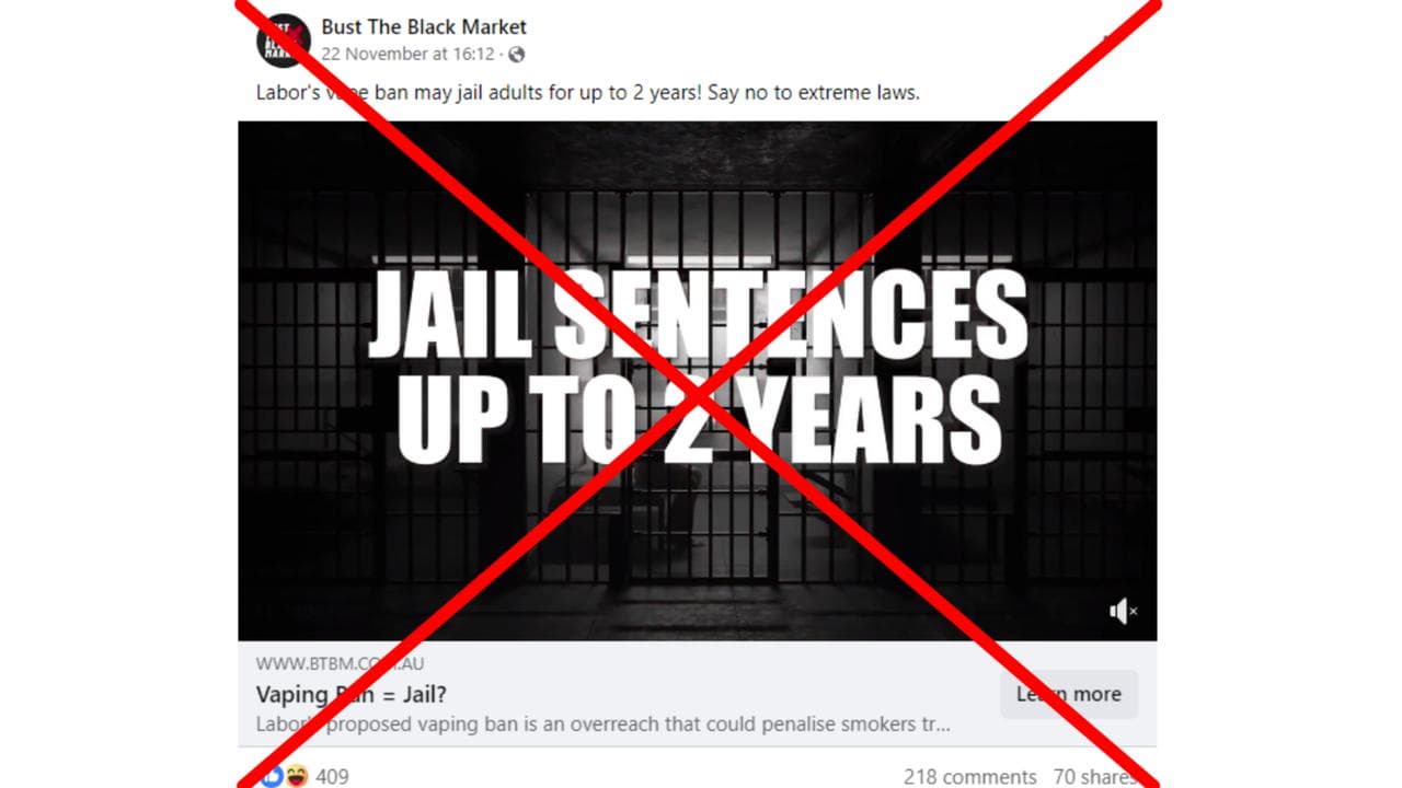 A screenshot of the Facebook post.