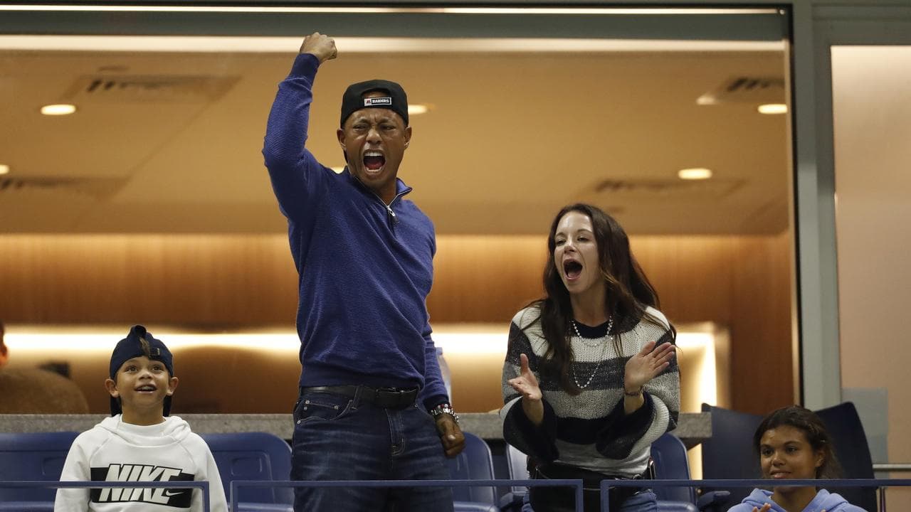 Rafael Nadal cheered by Tiger