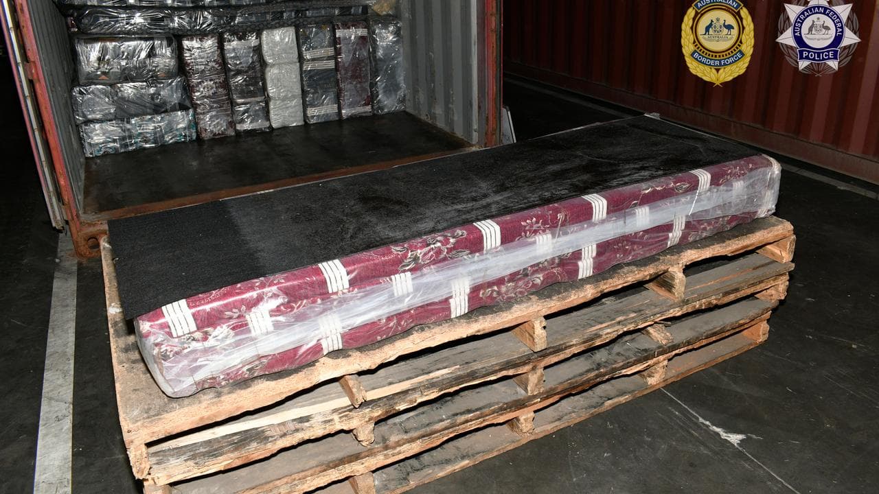 The mats in the container.