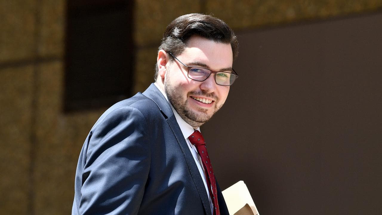 Bruce Lehrmann during a break at the Federal Court