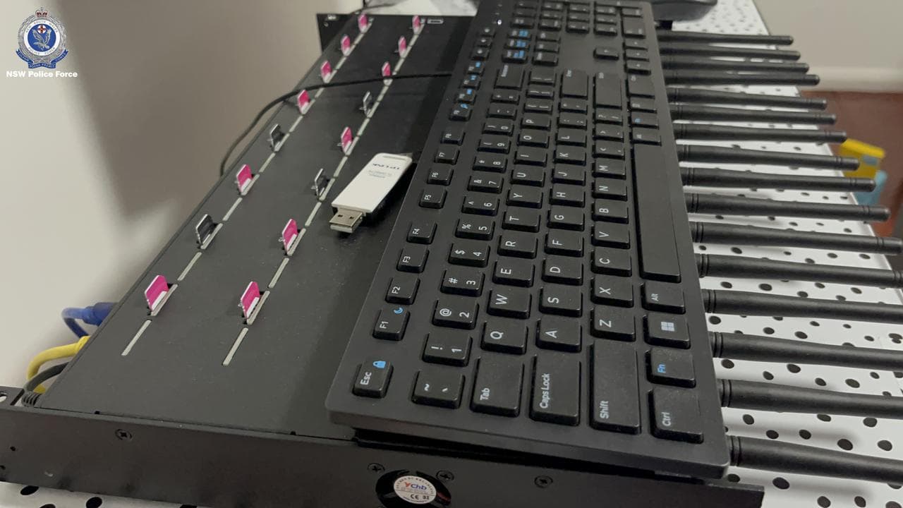 An SIM box that can send bulk text messages across mobile networks.