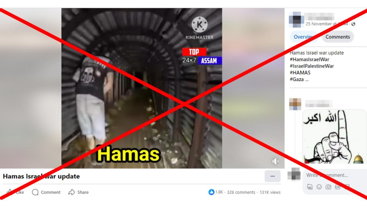 A screenshot from the Facebook video.