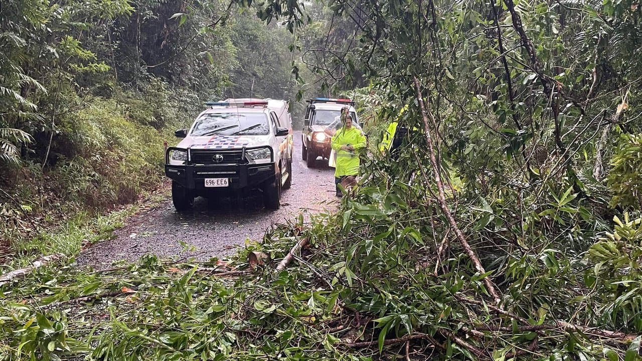 Cyclone damage in far north Queensland. 