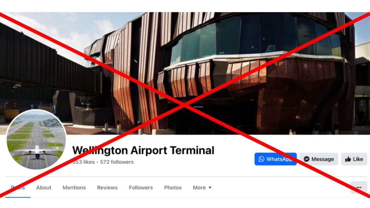 A screenshot of the fake Facebook page.