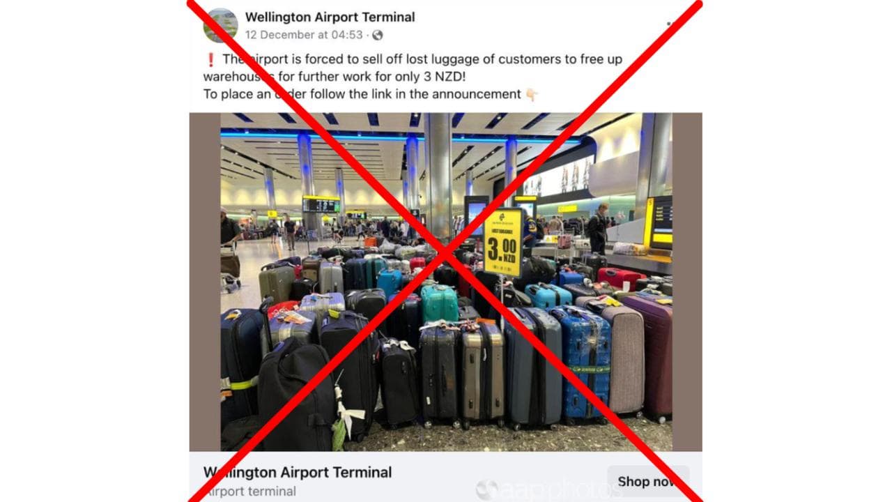 A screenshot of one of the scam Facebook posts.