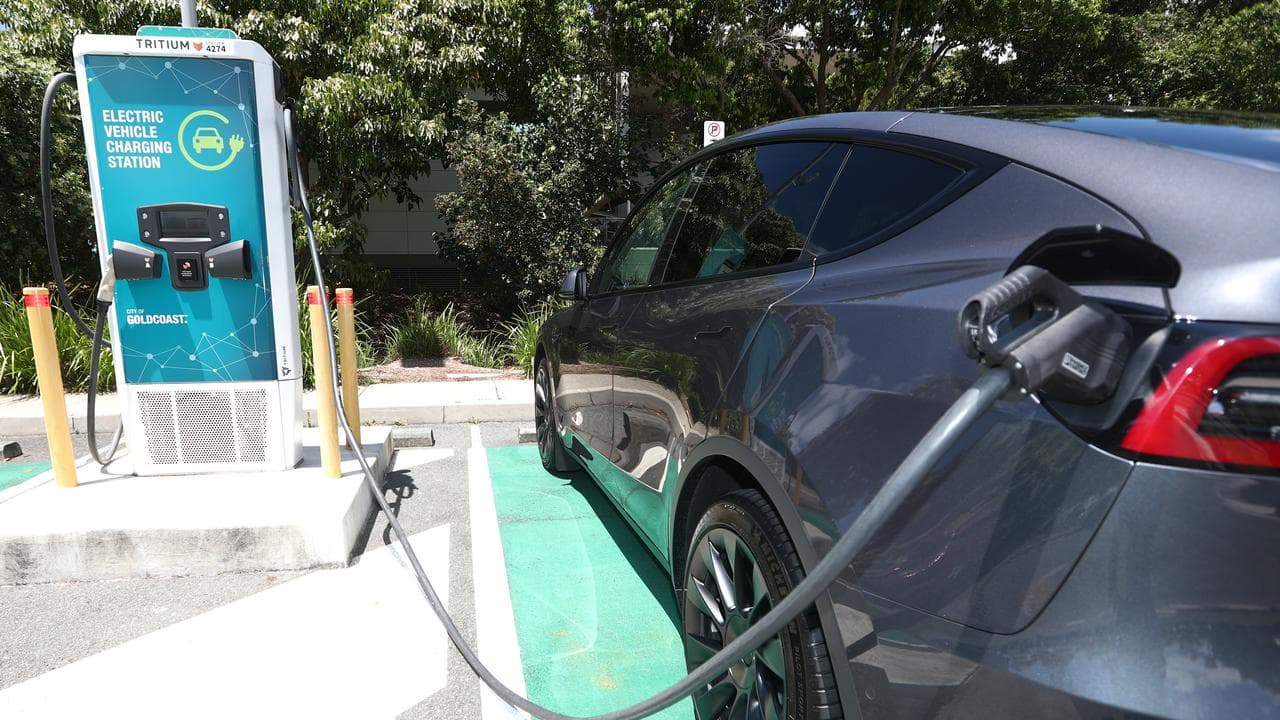 An electric vehicle charging station