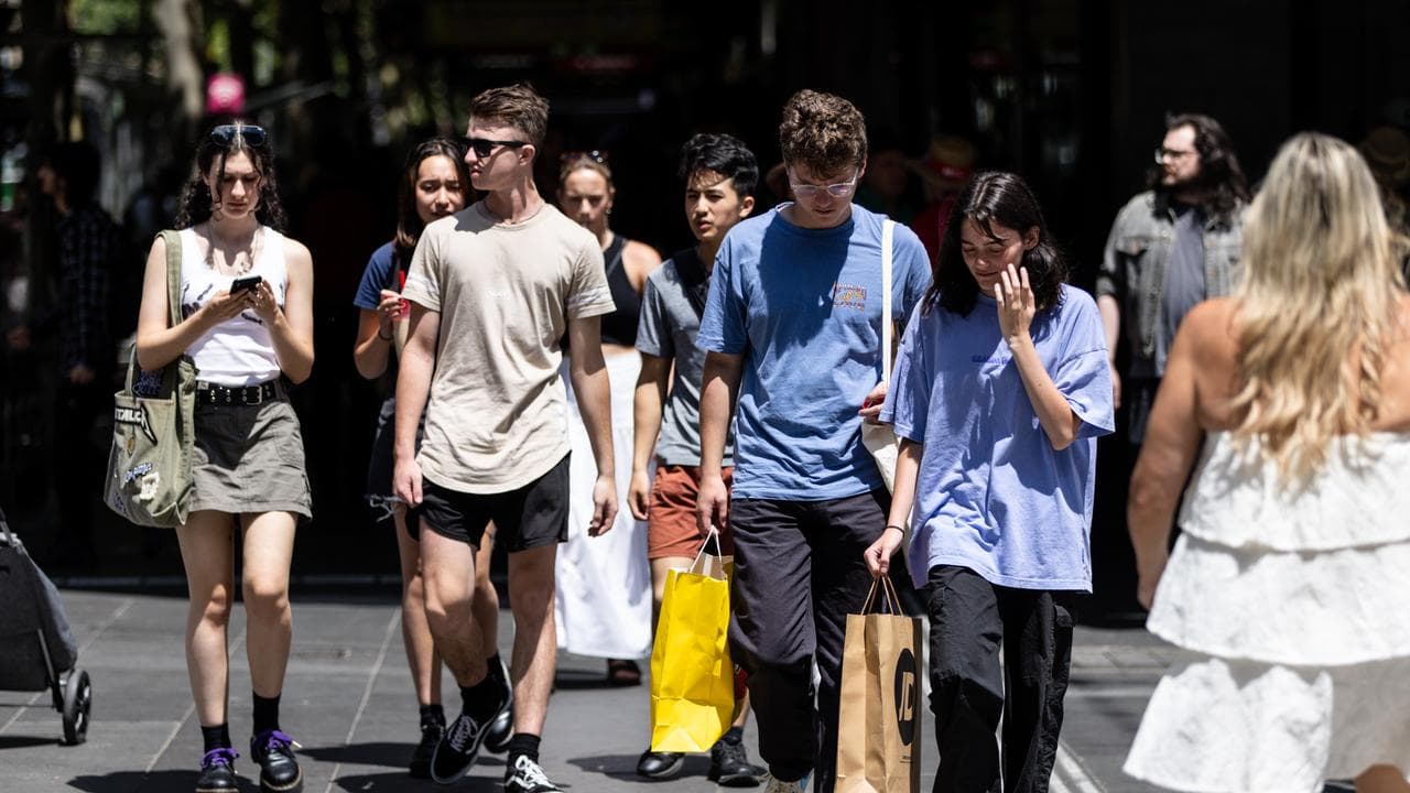 Shoppers in Melbourne