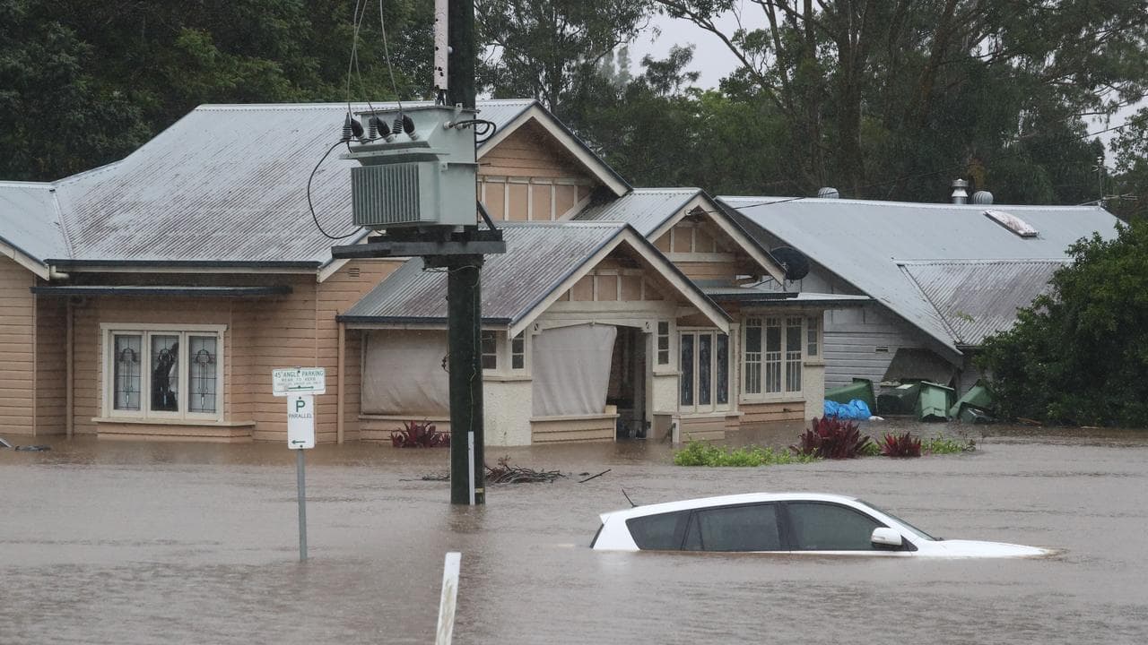 Flooding in Lismore in February 2022.