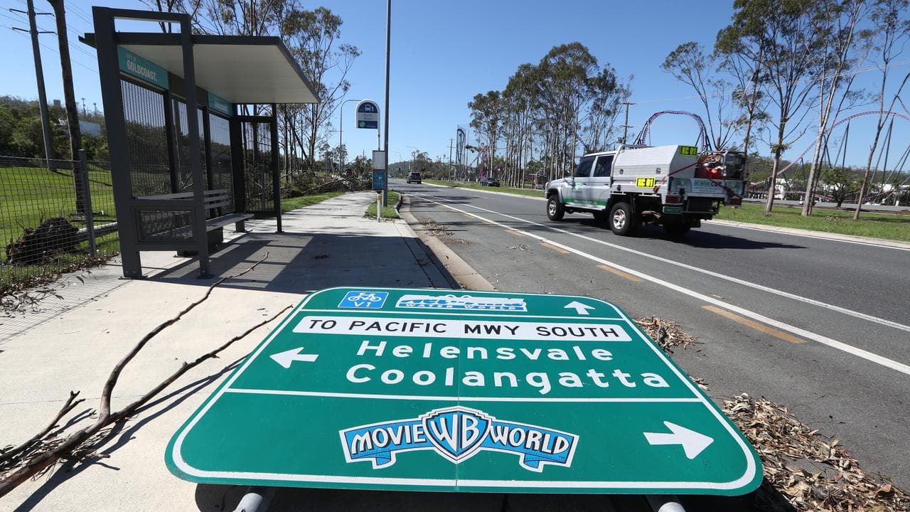Storm damage at Helensvale on the Gold Coast.