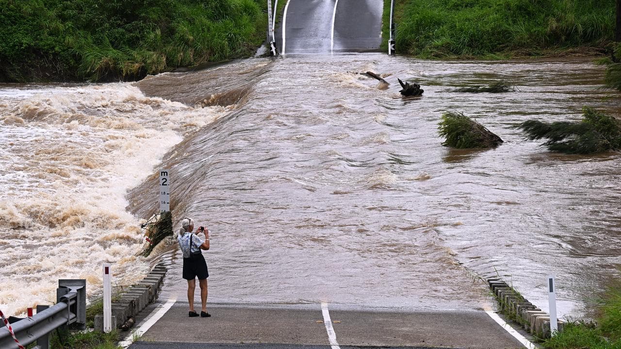 Flooded Coomera River