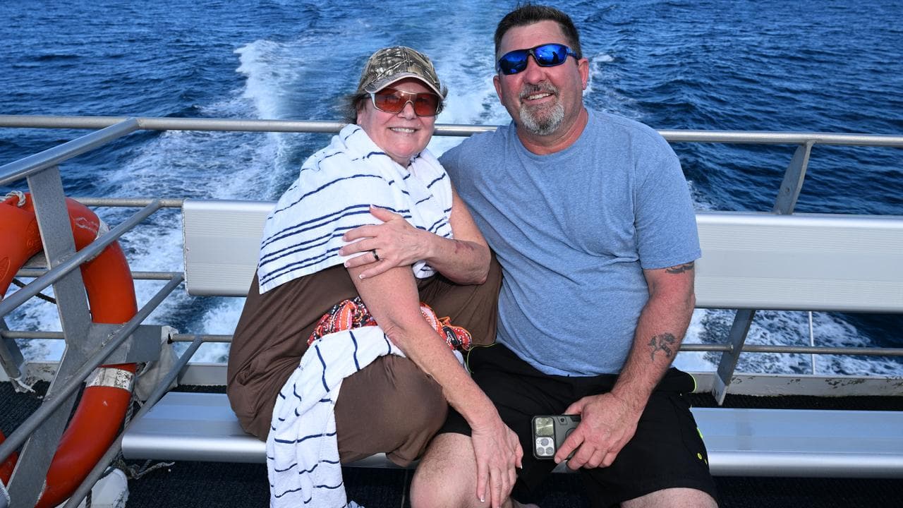 Tourists Lisa and Bob Cressman from the USA