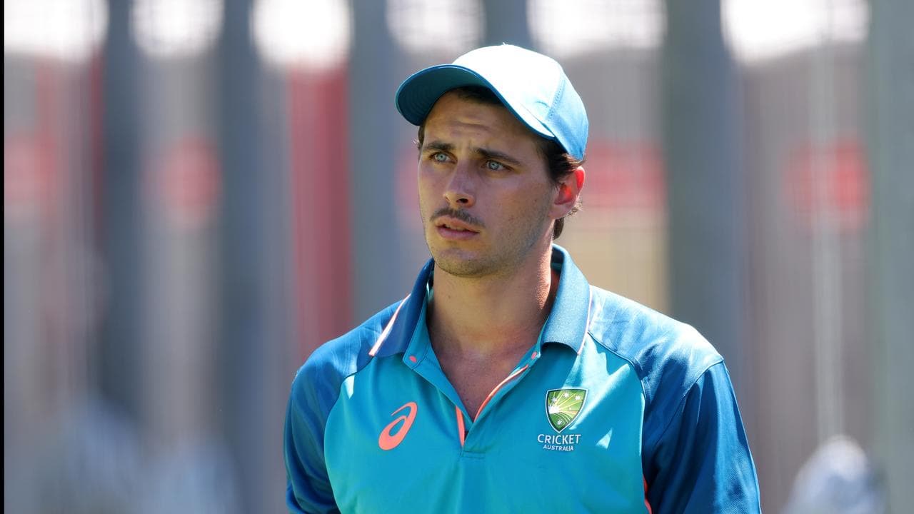 Lance Morris in training with Australia. 