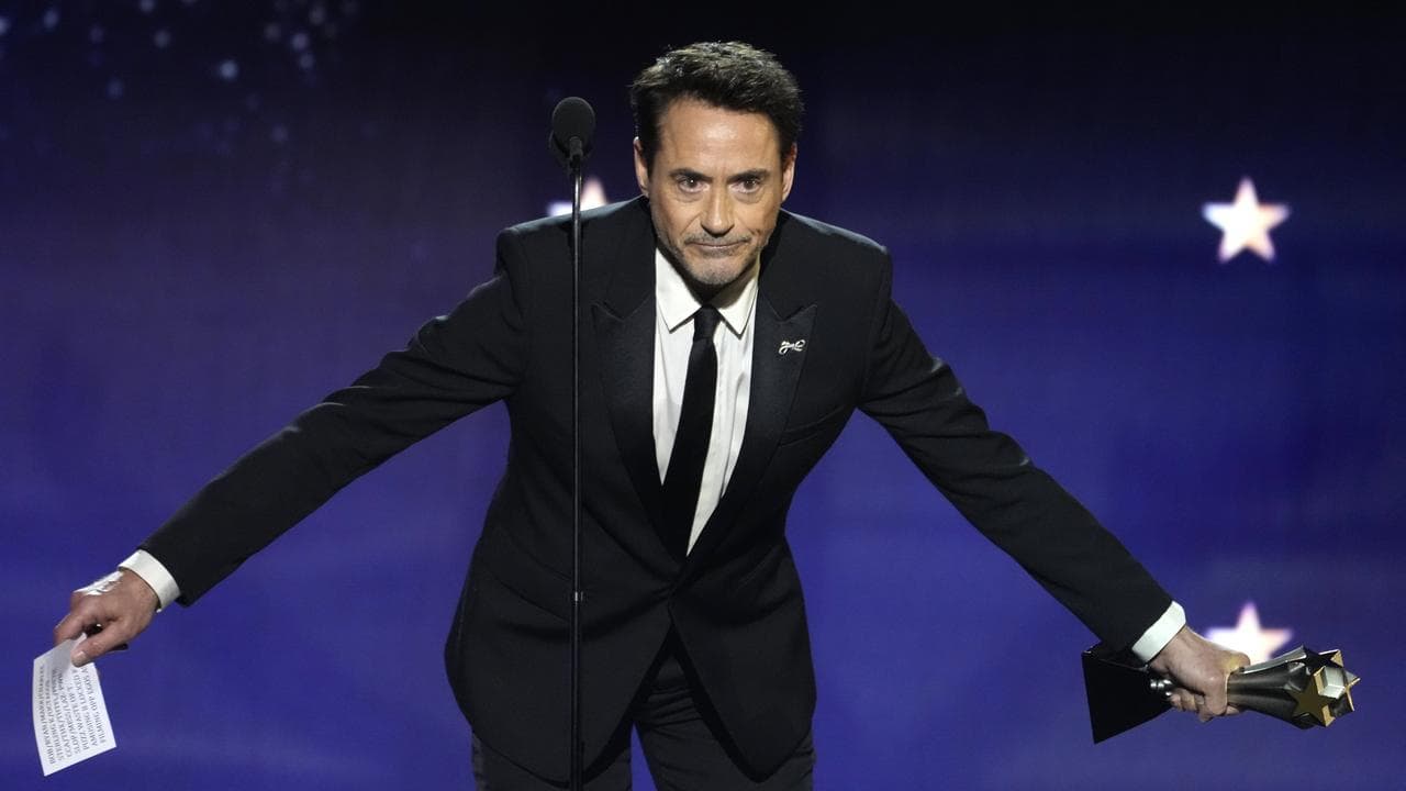 Robert Downey Jr wins a Critics Choice Award for best supporting actor