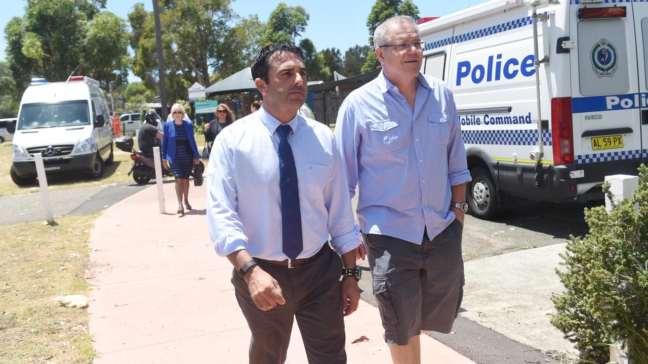 Sutherland Shire Mayor Carmelo Pesce and Scott Morrison (file image)