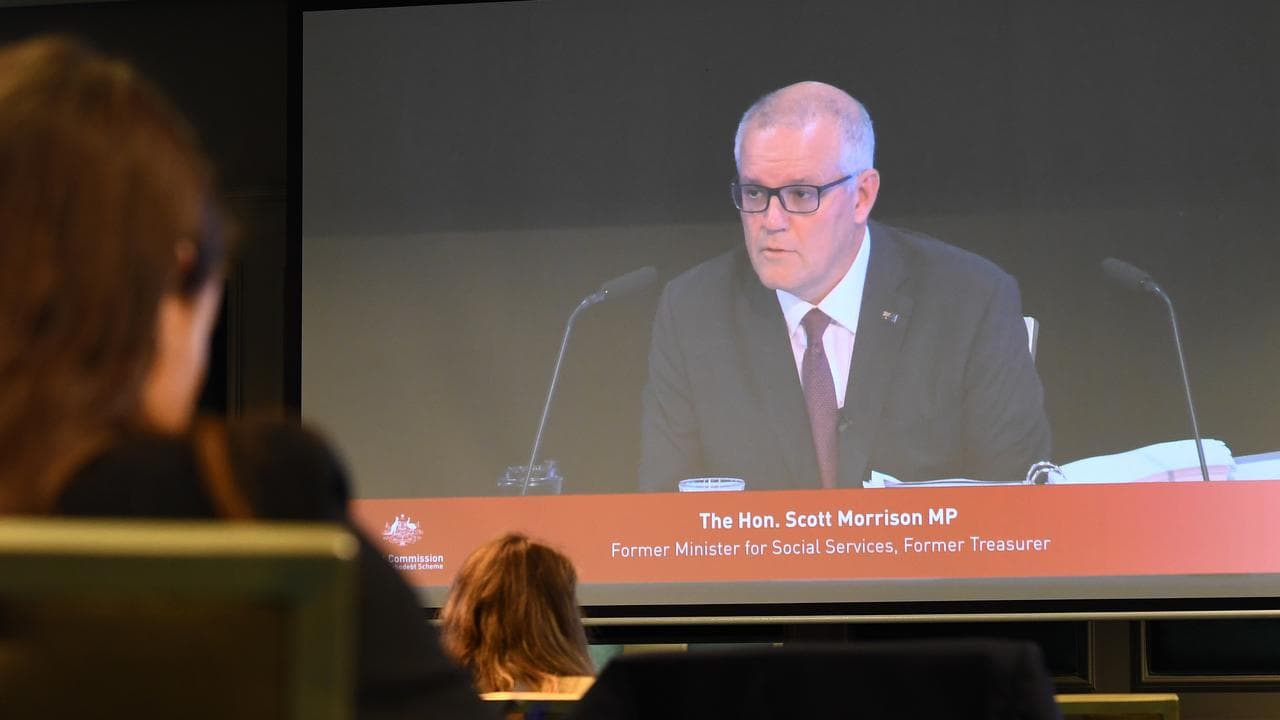 Scott Morrison at the robodebt royal commission.
