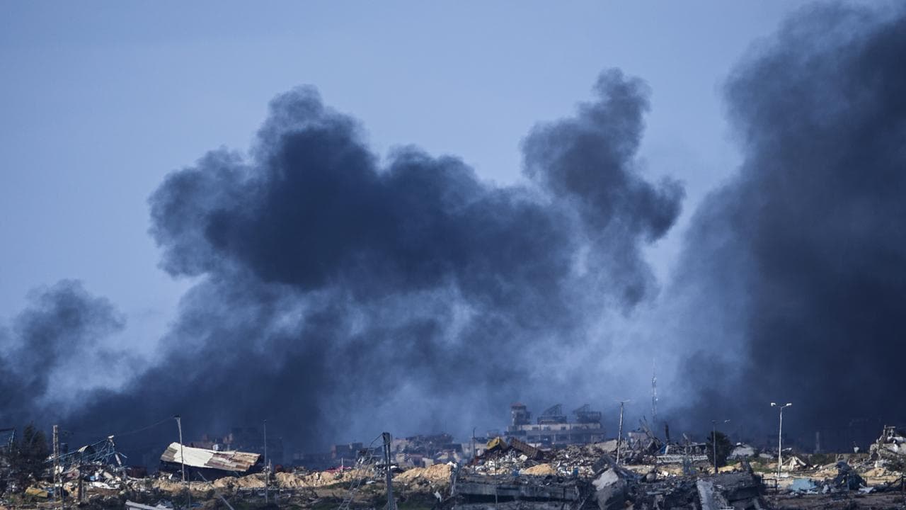 Smoke after an Israeli bombardment in the Gaza Strip