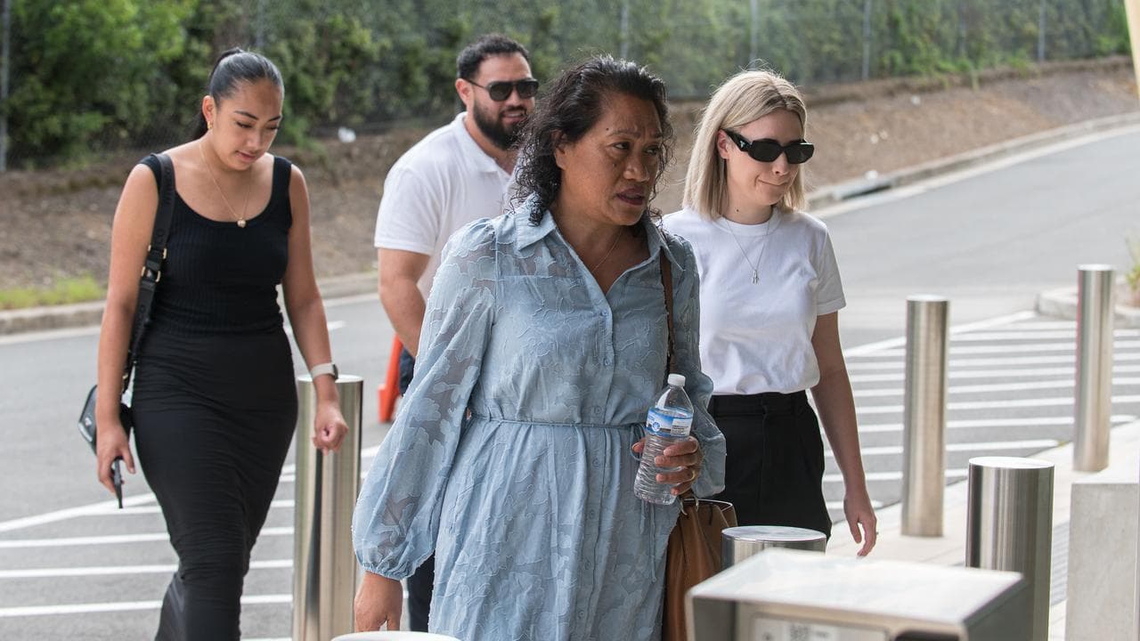 L-R Keith Titmuss's sister Zara, brother Jesse, mother Lafo 