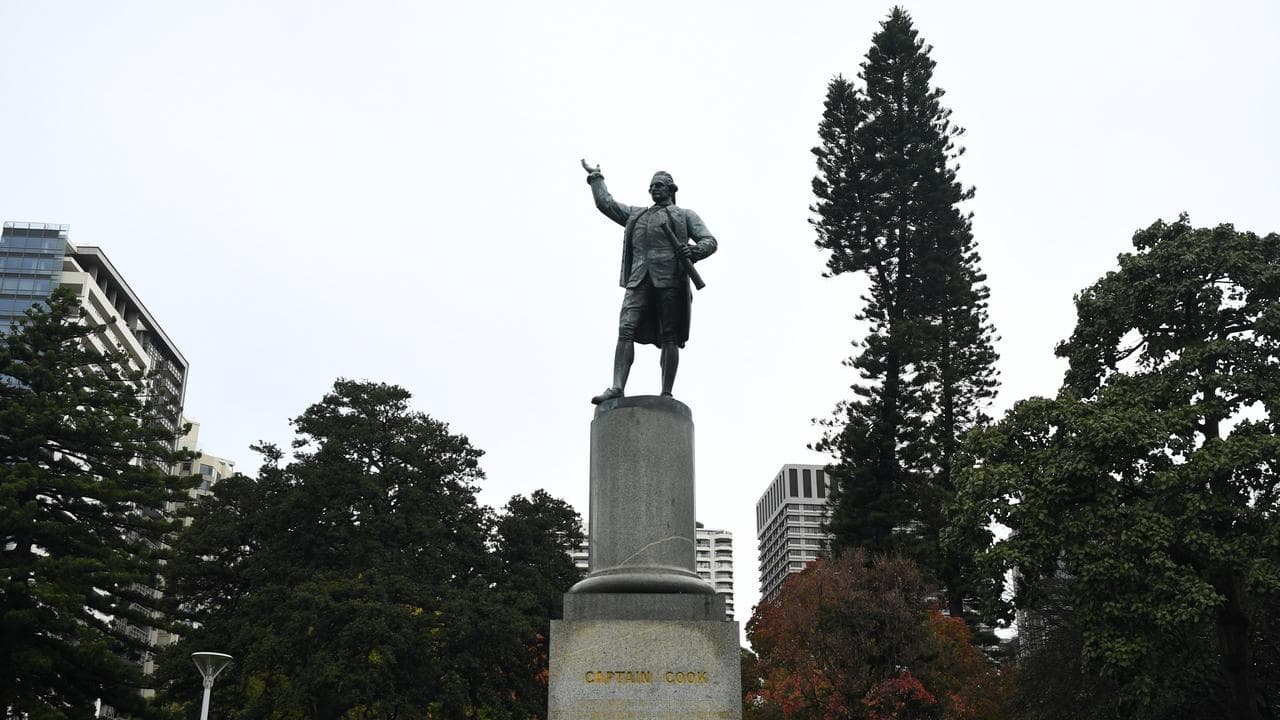 The Captain Cook statue in Hyde Park in Sydney