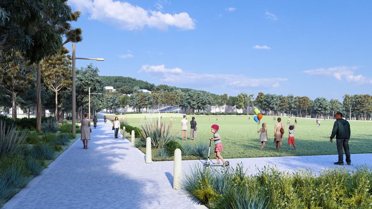 An artist's impression of the housing project