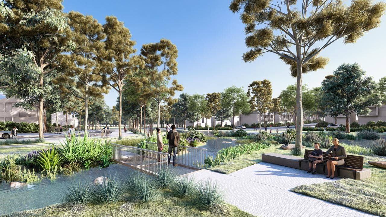 An artist's impression of the housing project