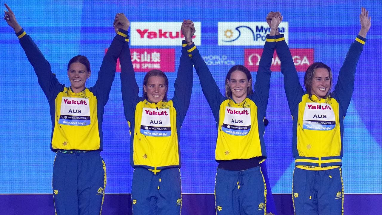 Podium celebrations for Aussies