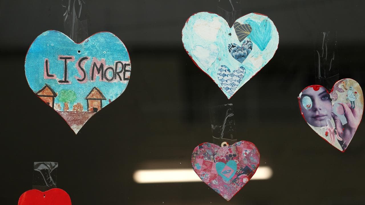 Signs on the Community Hub in Lismore (file image)