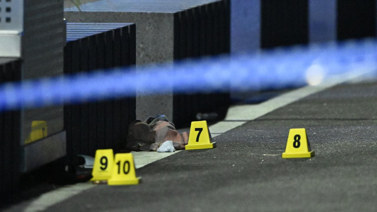The crime scene at Princes Street Bridge 