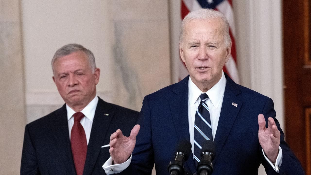 King Abdullah II of Jordan and US President Joe Biden