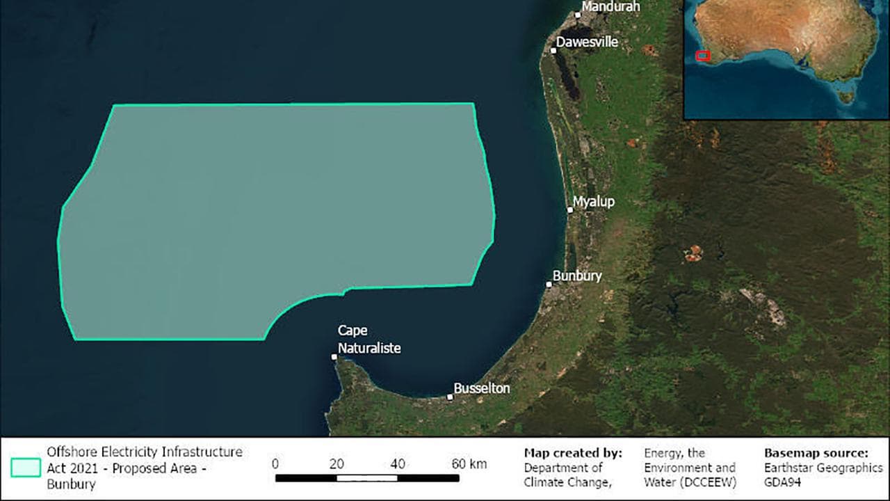 A map of the proposed offshore wind zone 