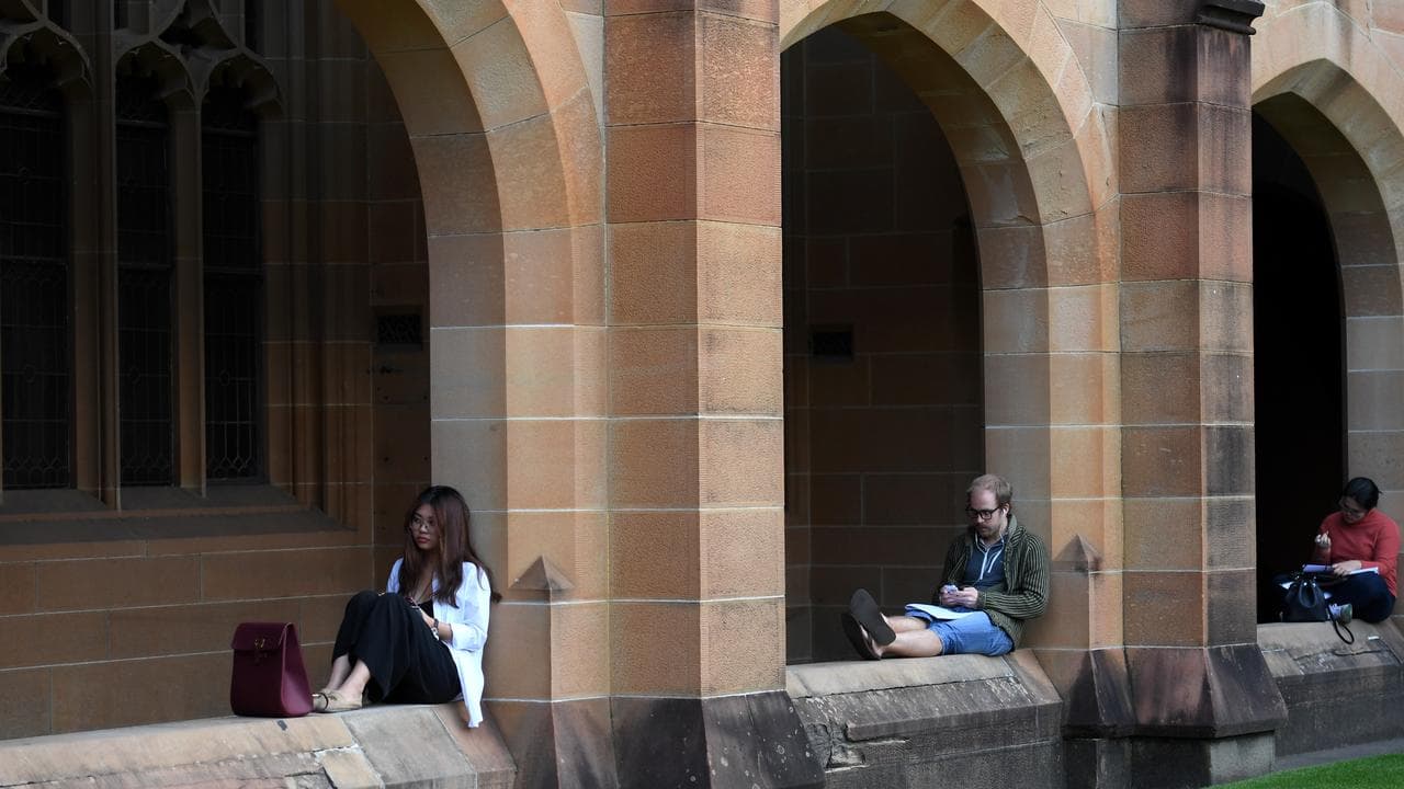 University students on campus